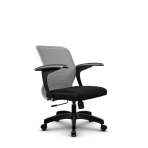 Офисное кресло SU-M-4/подл.160/осн.001, Светло-серый/Черный в Братске