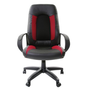 Офисное кресло Brabix Strike EX-525 (экокожа черная, ткань черная/бордовая, TW) в Братске
