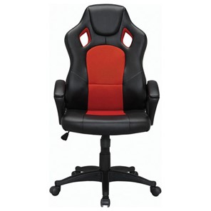 Кресло компьютерное Brabix Rider EX-544 (экокожа черная/ткань красная) 531583 в Братске