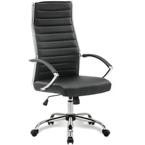Кресло компьютерное Brabix Style EX-528 (экокожа, хром, черное) 531947 в Братске