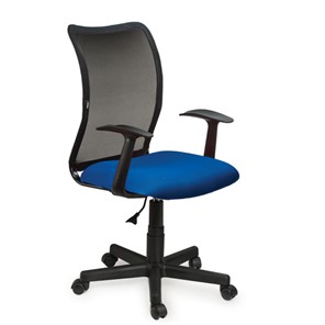 Компьютерное кресло Brabix Spring MG-307 (с подлокотниками, комбинированное синее/черное TW) в Ангарске