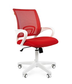 Кресло офисное CHAIRMAN 696 white, ткань, цвет красный в Иркутске
