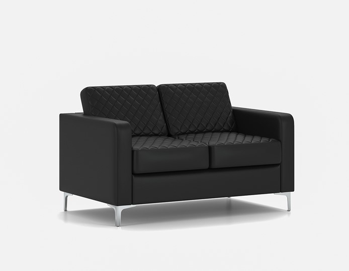 Прямой диван Актив двухместный, черный в Ангарске - изображение 1