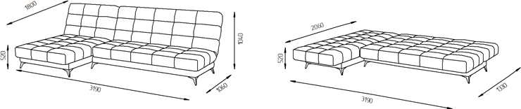 Угловой диван с оттоманкой Корсика (Боннель) в Ангарске - изображение 5