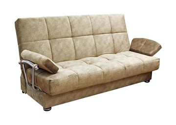 Прямой диван Милана 6 БД с хром. подлокотниками, Боннель в Ангарске - предосмотр