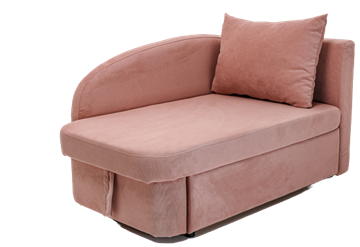 Мягкий диван правый Тедди розовый в Братске