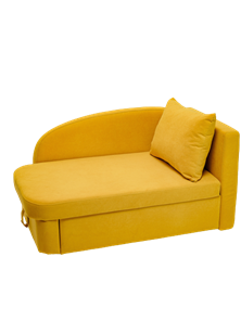Мягкий диван правый Тедди желтый в Братске