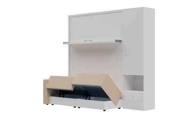 Диван Кровать-трансформер Smart (КД 1400+ШП), шкаф правый, левый подлокотник в Ангарске - предосмотр 1