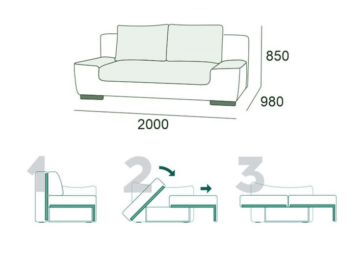 Прямой диван Бостон 3 БД в Ангарске - изображение 14