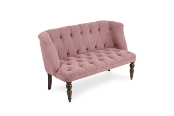 Прямой диван Бриджит розовый ножки коричневые в Ангарске
