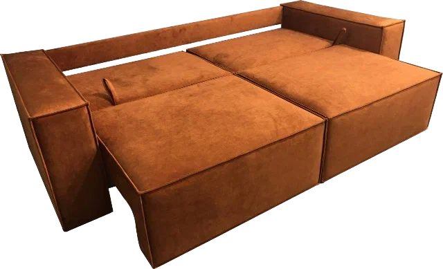 Прямой диван Лофт БЛ2-БП2 (Ремни/Тик-тик) в Ангарске - изображение 3