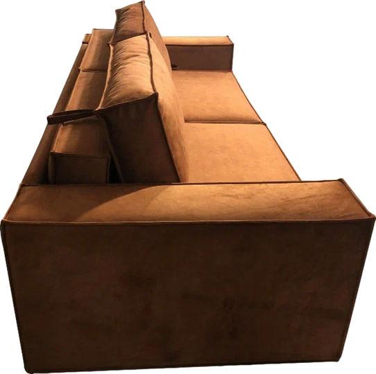 Прямой диван Лофт БЛ2-БП2 (Ремни/Тик-тик) в Ангарске - изображение 4