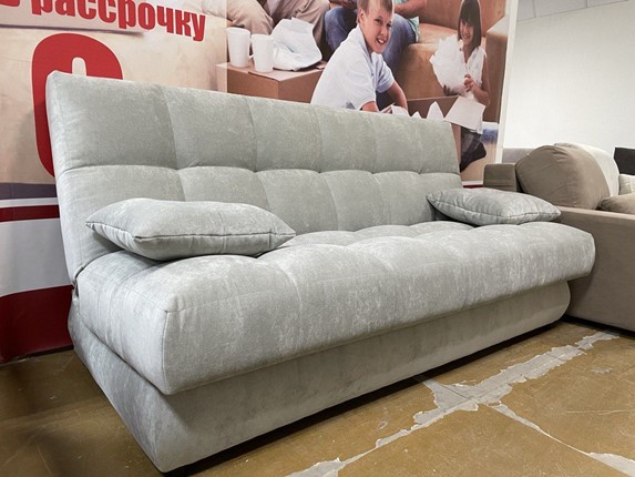 Прямой диван Лора Веста 2 ПРБЛ 2Energy Grey велюр в Ангарске - изображение