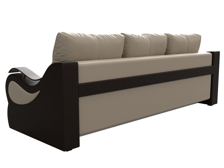 Прямой диван Меркурий еврокнижка, Бежевый/коричневый (экокожа) в Ангарске - изображение 6