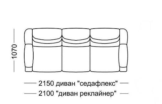 Прямой диван Мишель Элита 50 М, седафлекс в Братске - изображение 7