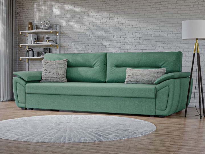 Прямой диван Нэстор Лайт, Амур зеленый (рогожка) в Ангарске - изображение 7