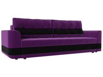 Прямой диван Честер, Фиолетовый/черный (вельвет) в Ангарске