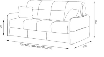 Прямой диван Токио 2 130 (ППУ) в Братске - предосмотр 7