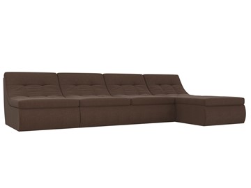 Большой модульный диван Холидей, Коричневый (рогожка) в Ангарске