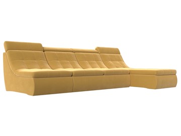 Большой модульный диван Холидей люкс, Желтый (микровельвет) в Ангарске
