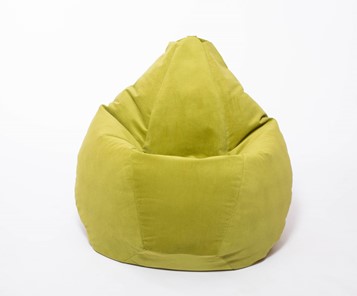Кресло-мешок Груша малое, велюр однотон, травянное в Ангарске - предосмотр 1