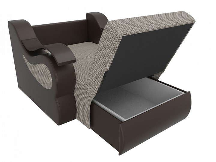 Кресло-кровать Меркурий (60), Корфу 02 (рогожка)/черный (экокожа) в Ангарске - изображение 2