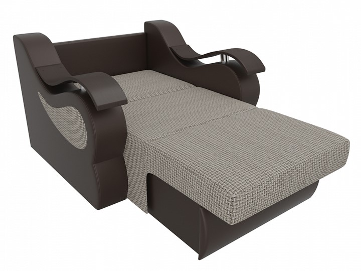 Кресло-кровать Меркурий (60), Корфу 02 (рогожка)/черный (экокожа) в Ангарске - изображение 1
