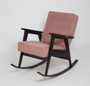 Кресло-качалка Ретро (венге / RS 12 - розовый) в Ангарске