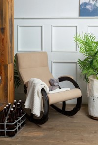 Кресло-качалка в гостиную Корсика, ткань Amigo Beige 34-Т-AB в Ангарске - предосмотр 8