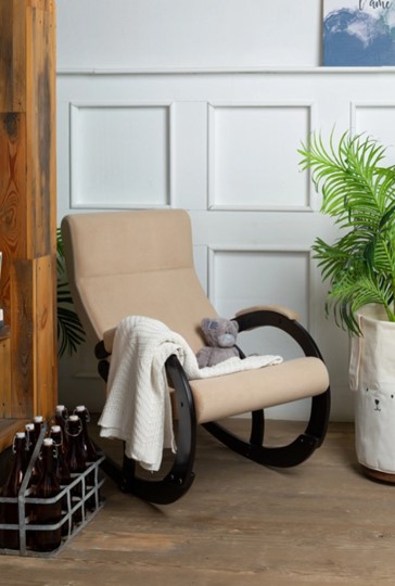 Кресло-качалка в гостиную Корсика, ткань Amigo Beige 34-Т-AB в Братске - изображение 8