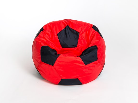 Кресло-мешок Мяч большой, красно-черный в Ангарске - изображение
