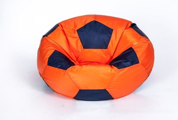 Кресло-мешок Мяч большой, оранжево-черный в Ангарске