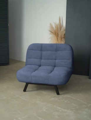 Кресло-кровать Абри опора металл (синий) в Братске - изображение 8