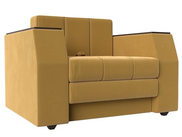 Кресло-кровать Атлантида, Желтый (Микровельвет) в Ангарске