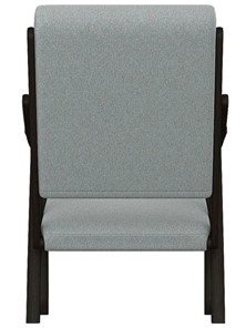 Кресло мягкое Вега 10 ткань серый, каркас венге в Ангарске - предосмотр 5