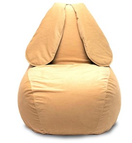 Кресло-мешок Зайка (длинные уши), желтый в Ангарске