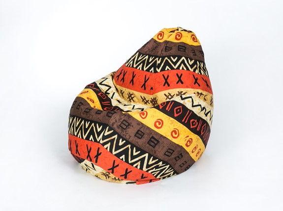 Кресло-мешок Груша среднее, жаккард, африкан в Ангарске - изображение