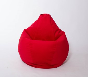 Кресло-мешок Груша большое, велюр однотон, красное в Братске - предосмотр 2