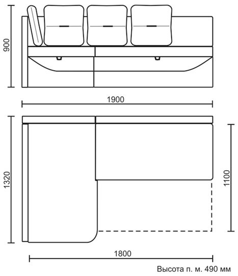 Кухонный диван Яшма 1 ДУ в Братске - изображение 8