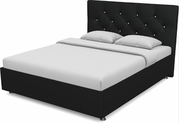 Спальная кровать Моника 1400 с основанием (Nitro Black) в Братске