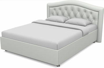 Кровать 1.5-спальная Луиза 1400 с основанием (Nitro White) в Братске