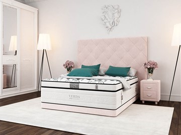 Двуспальная кровать Style Compact/Basement 180х200, Флок (Велсофт Винтажный розовый) в Ангарске