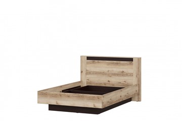 Двуспальная кровать №3 (универсальная 1,6х2,0 страйп) серия №2, дуб делано/дуб венге в Ангарске
