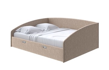 Спальная кровать Bono 160х200, Флок (Бентлей Какао) в Ангарске