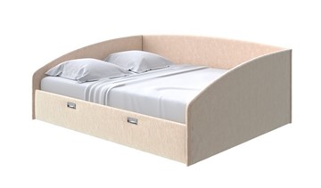 Двуспальная кровать Bono 160х200, Флок (Бентлей Песок) в Ангарске