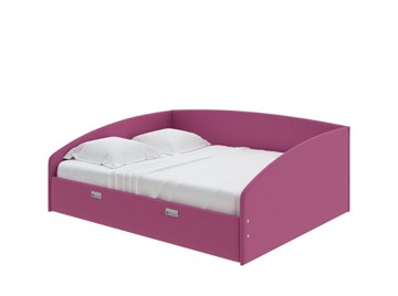 Кровать в спальню Bono 160х200, Рогожка (Savana Berry) в Ангарске