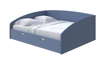 Кровать в спальню Bono 160х200, Велюр (Scandi Cotton 22 Морская гроза) в Ангарске