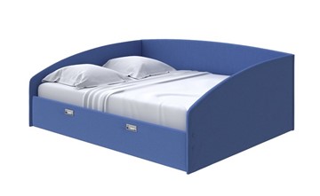 Спальная кровать Bono 160х200, Велюр (Scandi Cotton 23 Кобальт) в Ангарске