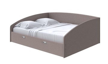 Кровать 2-спальная Bono 160х200, Велюр (Scandi Cotton 24 Капучино) в Ангарске