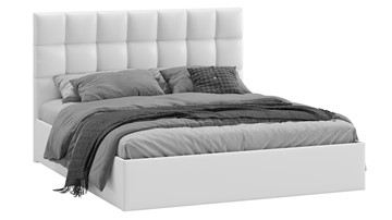 2-спальная кровать Эмбер тип 1 (Экокожа белая) в Ангарске